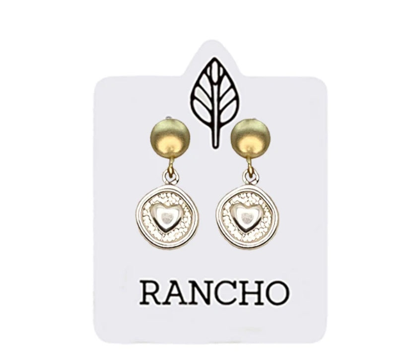 Circle Heart Earrings
