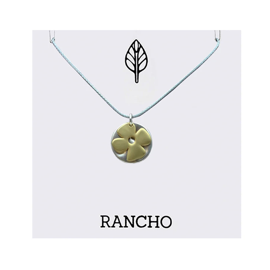 Retro Flower & Hammered Disc