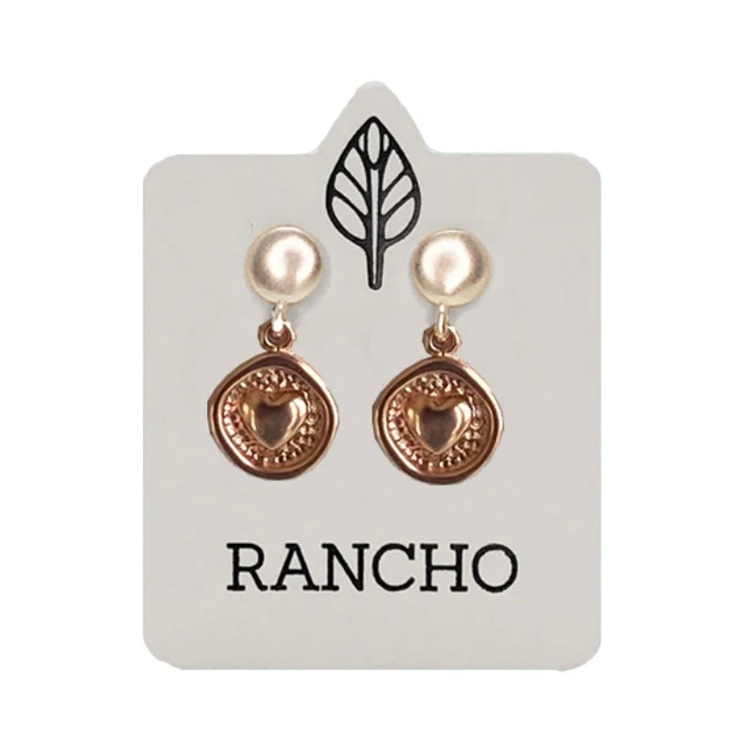 Circle Heart Earrings