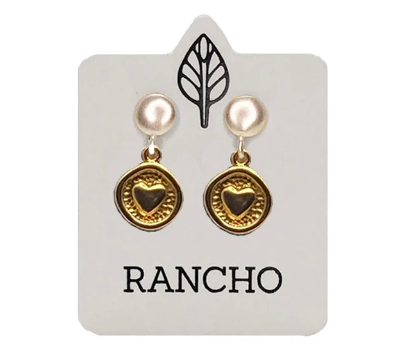 Circle Heart Earrings