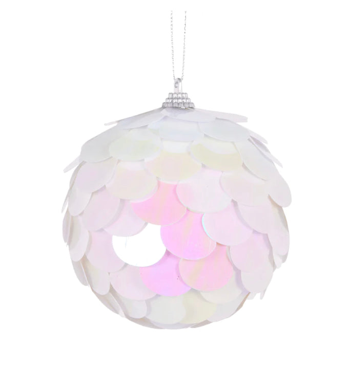 Iridescent Scalloped Bauble