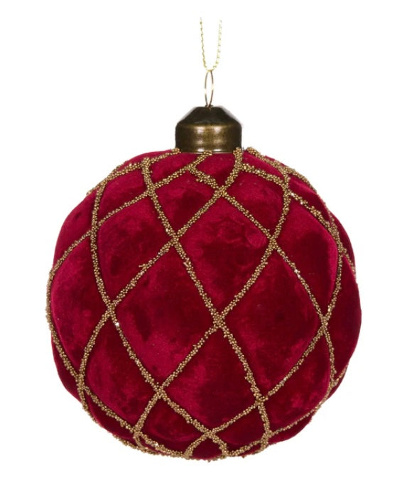 Luxe Velvet Quilted Christmas Bauble
