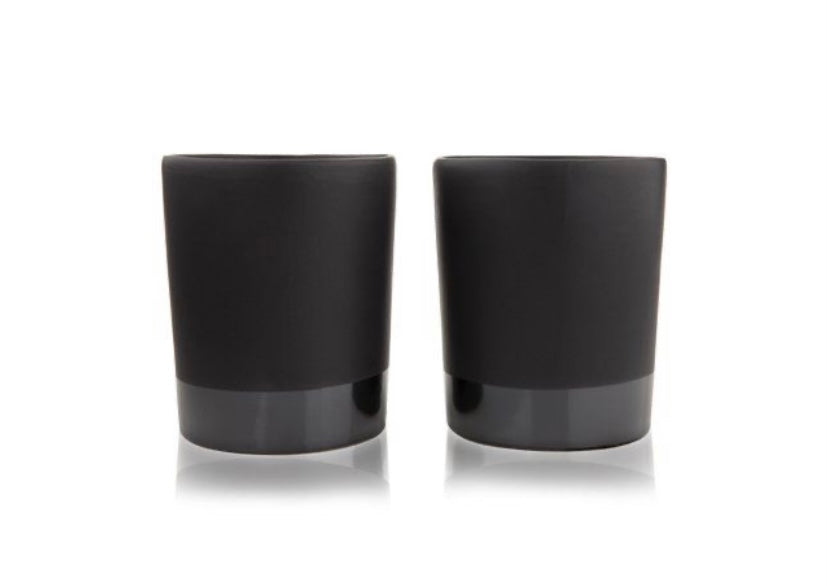 Black Stoneware Tumblers by Viski