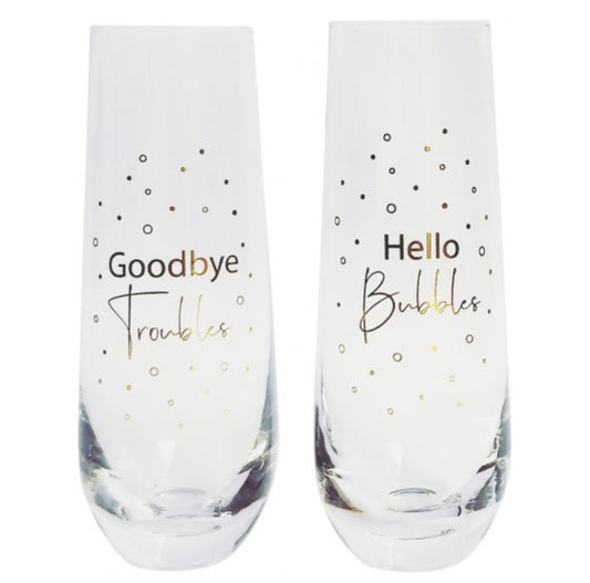 Hello Bubbles Champagne Glasses