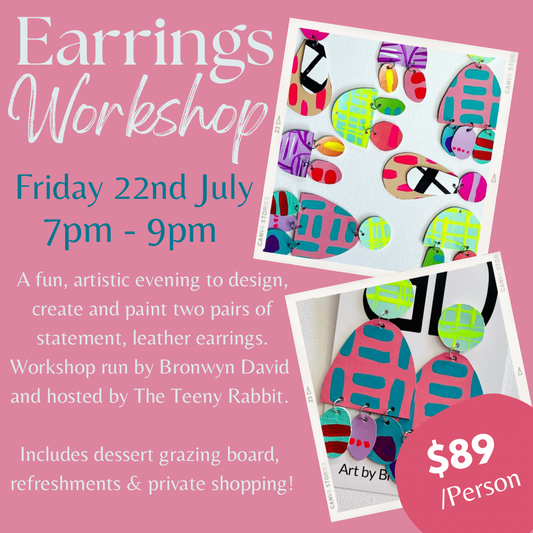 July Leather Earrings Workshop in Newport