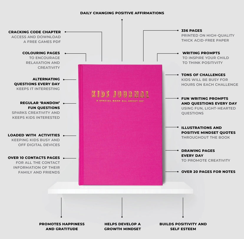 Kids Journal | Growth Mindset Journal - Pink available in store only
